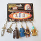 Vintage 1999 Star Wars Episode I The Phantom Menace Action Figure Keyring Set of 6 Figures On The Original Card - Brand New Shop Stock Room Find