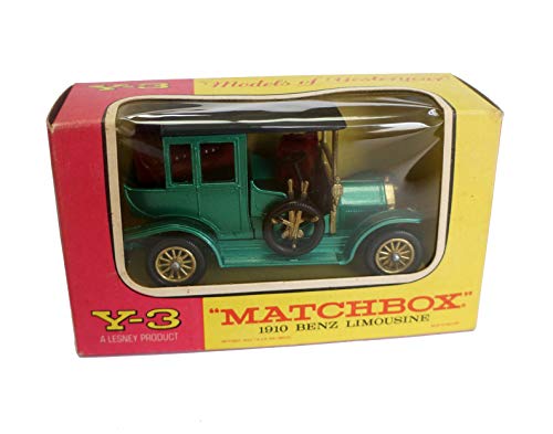Models of Yesteryear Vintage 1969 Matchbox 1-54 Scale Diecast Replica Y-3 1910 Benz Limousine Motor Car In The Original Box