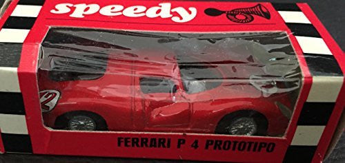 Vintage Speedy 1960's Ferrari 330 P4 Prototipo Diecast Replica Vehicle 1:66 Scale Red Number 12 Car Number ART 603 Mint Condition In The Original Box - Brand New Shop Stock Room Find Ultra Rare Vintage Item