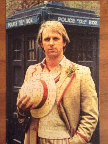 Doctor Who Vintage 1982 Waddingtons 200 Piece Fully Interlocking Jigsaw Puzzle Featuring Peter Davison And The Tardis