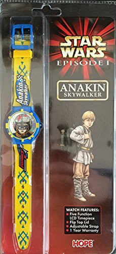 Star Wars Episode 1 Vintage 1999 Anakin Skywalker Flip Top LCD Digital Watch Brand New Shop Stock Room Find