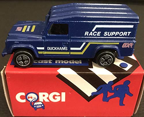 VINTAGE CORGI DIE CAST LAND ROVER RACE SUPPORT DUCKHAMS 1985 [Map] CORGI