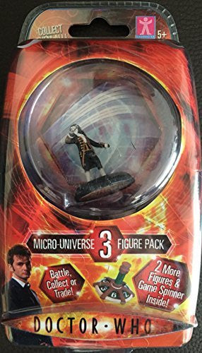 Dr Doctor Who Micro Universe 3 Figure Pack - Includes Highly Detailed Mini Clockwork Man Plus 2 More Figures & Game Spinner - Brand New Factory Sealed