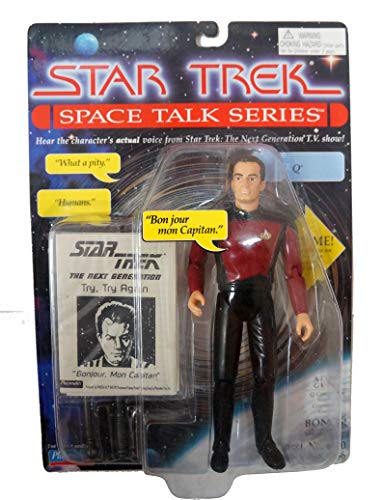 Vintage Playmates 1995 Star Trek The Next Generation Space Talk Series Q Talking Action Figure - Brand New Factory Sealed Shop Stock Room Find