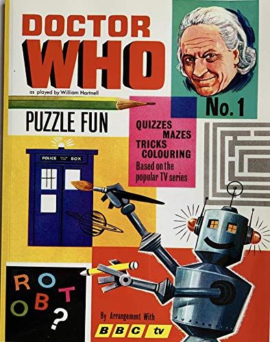 Doctor Dr Who As Played by William Hartnell Puzzle Fun Book No. 1 with Quizzes, Mazes, Tricks and Colouring - Ultra Rare - Facsimile Edition - Brand New Shop Stock Room Find