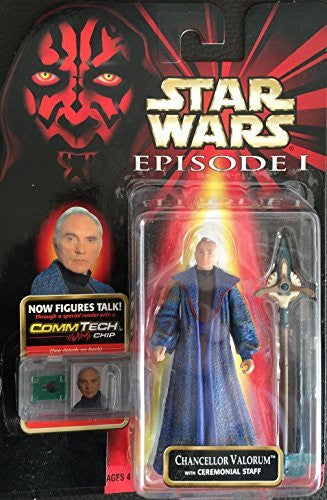 Star Wars Episode 1 Chancellor Valorum Action Figure With Comm Tech Talk Chip -  Brand New And Factory Sealed Shop Stock Room Find