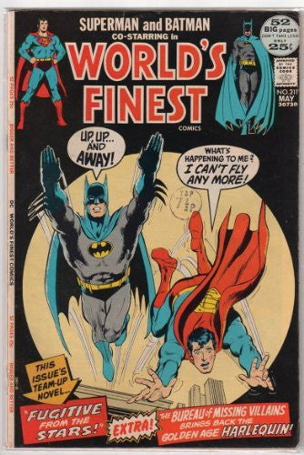 Vintage DC Comics World Finest Comics Issue Number 211