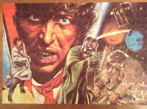 Doctor Who Vintage 1977 Whitman 224 Large Piece Jigsaw Puzzle Featuring Tom Baker As The Doctor