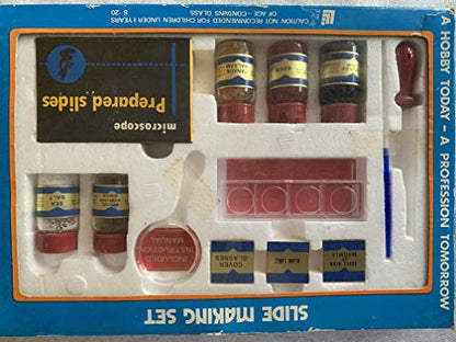 Vintage Ultra Rare 1950's Microscope Slide Making Set - Mint Condition Unsold Shop Stock Room Find