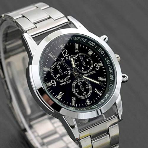Watch McyKcy Mens Business And Casual Quartz Wrist On Silver Metal Bracelet Strap
