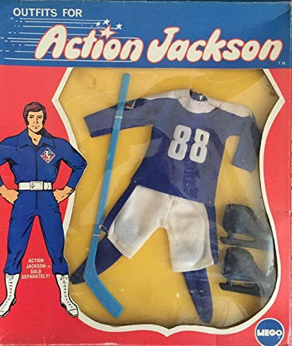 Vintage Mego 1971 Action Jackson Item No: 1114 Ice Hockey Outfit and Accessories Set - Do And Dare! He's Everywhere - New Shop Stock Room Find