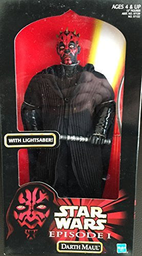 Vintage 1999 Star Wars Episode 1 The Phantom Menace Darth Maul 12 Inch Fully Poseable Action Figure, Authentically Styled Outfit and Accessories, including Lightsaber - Factory Sealed Shop Stock Room Find
