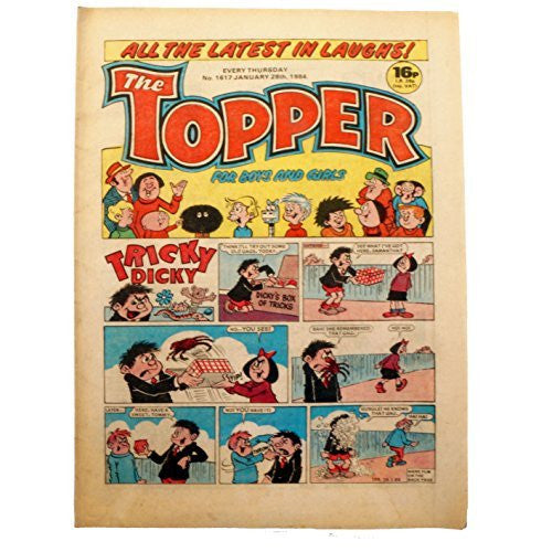 Vintage The Topper Weekly No. 1617 Boys And Girls Comic Every Thursday 28th January 1984 By D C Thomson & Co