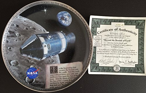 Apollo 8 1st Manned Flight To The Moon Limited Edition "Beyond The Bounds Of Earth" By Robert Schaar Collector Plate Number Four