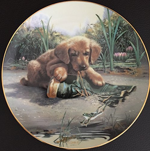 Puppy Playtime Plate by Jim Lamb Catch of the Day