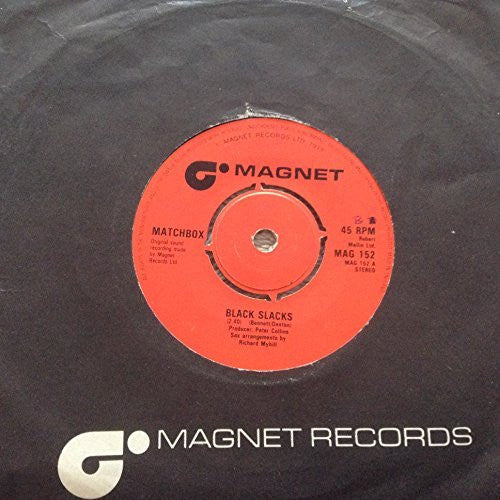 Matchbox Black Slacks 7" Vinyl Single Record Magnet Label 1979