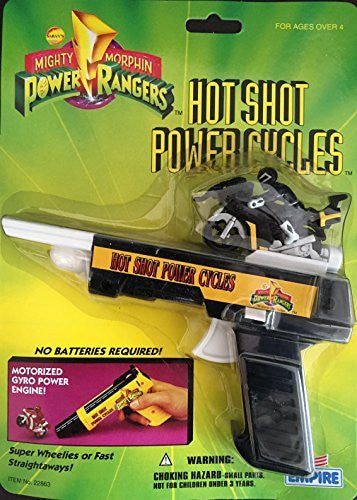 Original Vintage 1994 Mighty Morphin Power Rangers Black Rangers Hot Shot Power Cycles