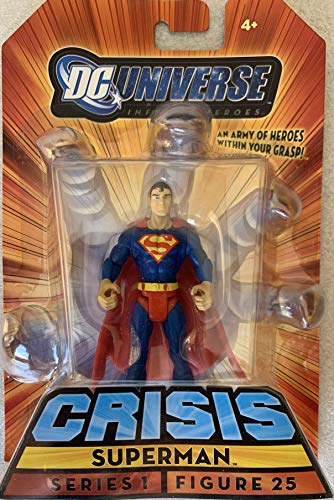Vintage 2008 DC Universe Infinite Heroes Crisis Series 1 Figure Number 25 - Superman Action Figure - Brand New Factory Sealed Shop Stock Room Find