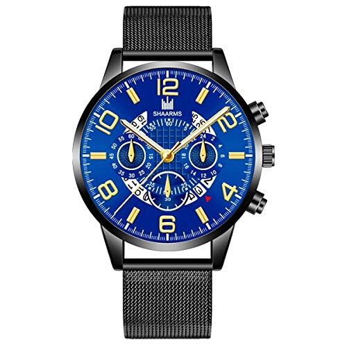 Watch Shaarms Mens Business And Casual Calendar Quartz Wrist On Metal Buckle Strap