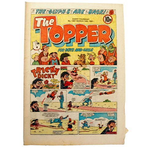 Vintage The Topper Weekly No. 1467 Boys And Girls Comic Every Thursday 14th March 1981 By D C Thomson & Co