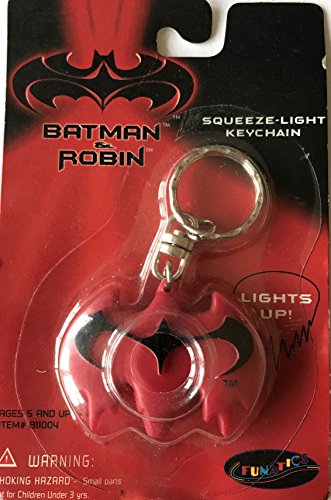 Vintage 1997 Batman & Robin Light Up Keychain - New In Pack - Shop Stock Room Find