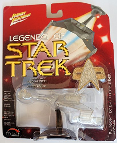 Vintage 2005 Johnny Lightning Die-Cast Star Trek The Original Series Klingon D7 Battlecruiser Cloaked Space Star Ship New On Card