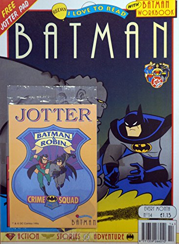 Vintage 1996 Issue Number 14 - Redan I Love To Read Batman Comic With Pull Out WorkBook Includes the Free Batman & Robin Jotter Pad - Shop Stock Room Find [Paperback] DC Comics
