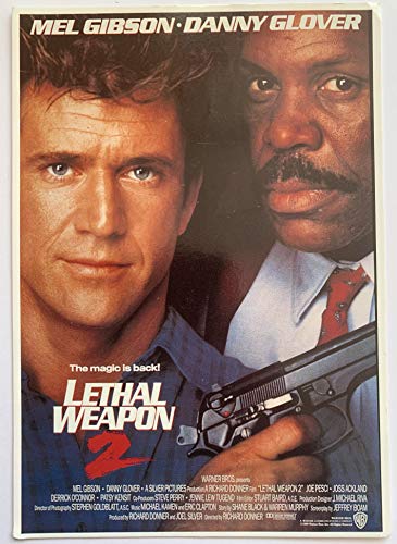 Postcards Vintage 1989 Leathal Weapon 2 Movie Poster Photo 6 x 4 Inches By Editions Avant Garde - Unsold Shop Stock