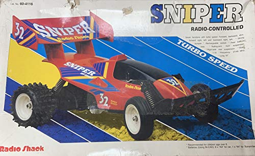 Vintage Radio Shack 1980's Remote Controlled Sniper Off Road Racing Car Vehicle No. 60-4116 - In The Original Box