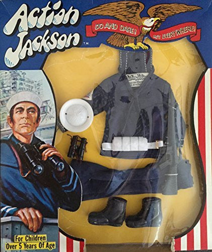 Vintage Mego 1971 Action Jackson Item No: 1103 Navy Outfit and Accessories Set - Do And Dare! He's Everywhere - New Shop Stock Room Find