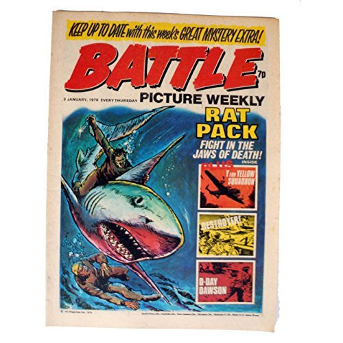 Vintage Battle Picture Weekly Boys Comic Every Thursday 3rd January 1976 By IPC Magazines Ltd