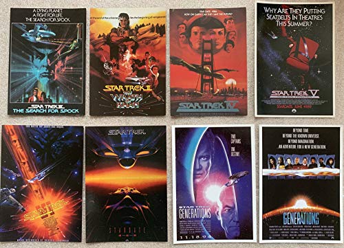 Postcards Vintage Star Trek The Movies Set Of 8 x Individual Movie Poster Unsold Shop Stock