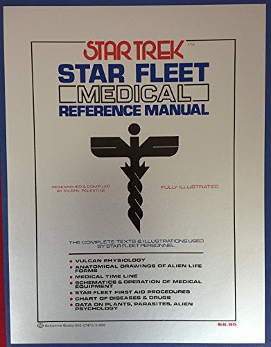 Vintage Star Trek Star Fleet Medical Reference Manual By Ballantine Books 1977 Mint Condition