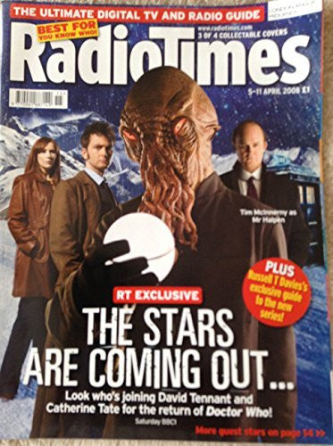 Radio Times Doctor Who Cover The Stars Are Coming Out - David Tennant & Catherine Tate & The Ood 5th-11th April 2008 3rd Of 4 Collectable Covers