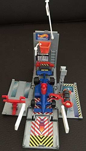 Vintage 1996 Mattel Auto City Hot Wheels Action Squad Formula 1 Racing Car Championship Center - Former Shop Display Set