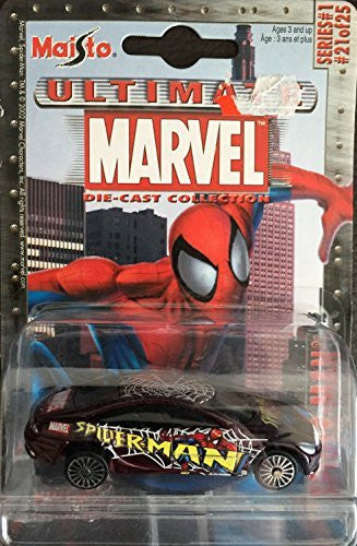 Vintage 2002 Maisto Ultimate Marvel Die-Cast Collector Spiderman Buick Lacrosse 1:64 Scale Car