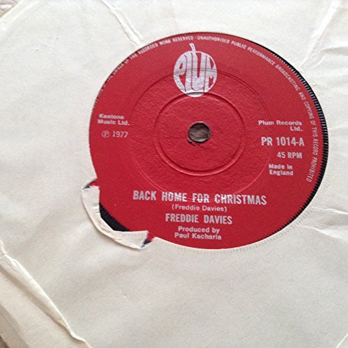 Freddie Davies - Back Home For Christmas 7" Vinyl Single Record Plum Label 1977
