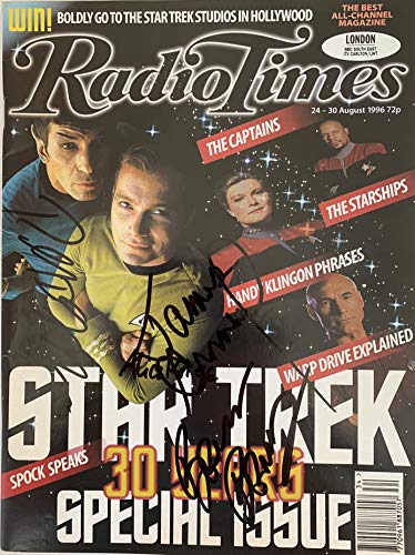 Vintage 1996 Radio Times Star Trek 30 Years Special Issue - Autographed By James Cromwell, Alice Krige, Brannon Braga &amp; Ronald D Moore.