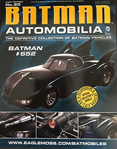 Batman Automobilia No. 20 Definitive Comics # 652 Eaglemoss Collections Diecast Model Batmobile With Magazine