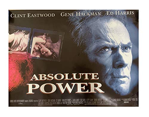 Vintage 1997 Clint Eastwood / Gene Hackman / Ed Harris - Absolute Power - Original Quad Double Sided Cinema Movie Poster - Former Cinema Stock
