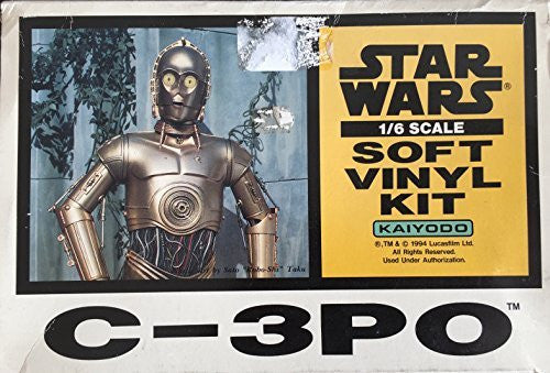 Vintage 1994 Ultra Rare Star Wars C-3PO Soft Vinyl Model Kit - Brand New Factory Sealed Shop Stock Room Find