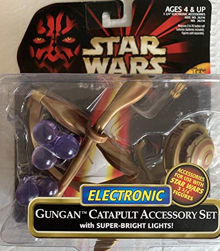 1999 - Hasbro - Star Wars - Episode I - Electronic - Gungan Catapult Accessory Set - w/ Super-Bright Lights - For Use w/ SW Figures - New - Out of Production - Limited Edition - Collectible