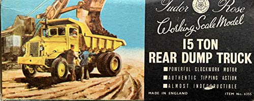 Dump Truck Vintage 1960's Tudor Rose - 15 Ton Euclid Rear Plastic Toy With Clockwork Motor- Working Scale Model - Shop Stock Room Find