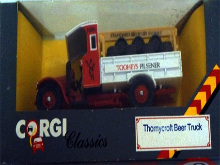 Vintage Corgi Classics 1986 Standard Brewery Sydney - Tooheys Pilsener Thornycroft Beer Truck Diecast Replica No. C867/2 Mint In The Box
