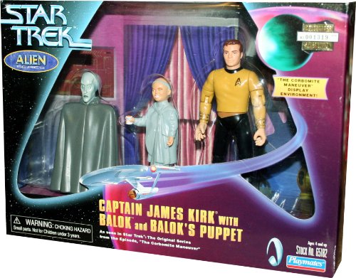 Vintage Star Trek Alien Series Edition Captain James T Kirk With Balok And Baloks Puppet Action Figure Box Set from Star Trek The Original Series Episode The Corbomite Maneuvar - Brand New Factory Sealed Shop Stock Room Find