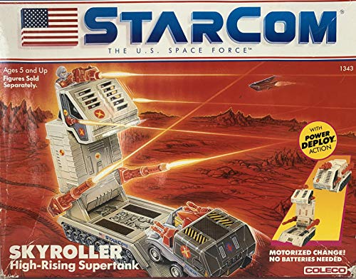 Starcom Vintage Coleco 1987 The U.S Space Force Skyroller High Rising Supertank Vehicle With Power Deploy Action - Former Shop Counter Display Set