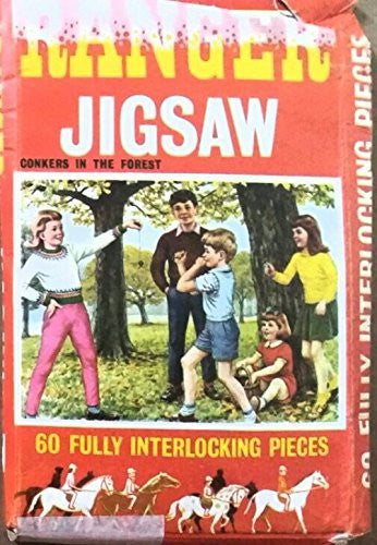Vintage 1960's Ranger Jigsaw 60 Piece Fully Interlocking Jigsaw Puzzle By Tower Press London Ltd - Conkers In The Forest - In The Original Box