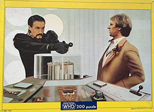 Doctor Who Vintage 1982 Waddingtons 200 Piece Fully Interlocking Jigsaw Puzzle Featuring Peter Davison And The Master