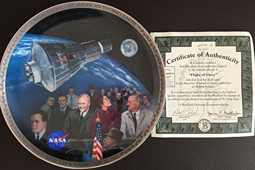 Mercury 6 John H Glen 1st American To Orbit Earth Limited Edition "Flight Of Glory" By Robert Schaar Collector Plate Number Three