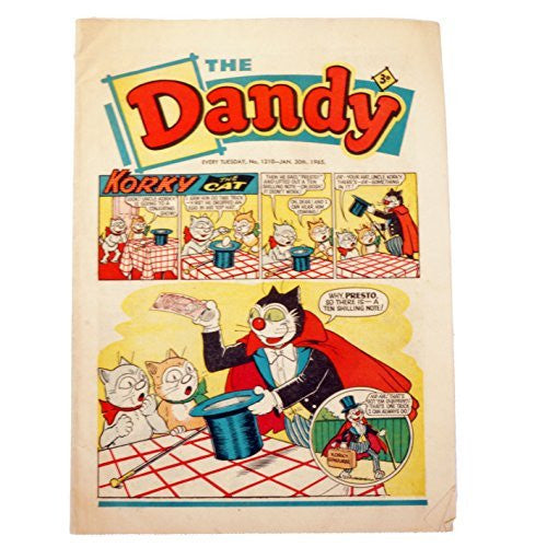 Vintage Rare The Dandy Weekly Comic Magazine No. 1210 Boys And Girls Comic Every Tuesday 30th January 1965 By D C Thomson & Co